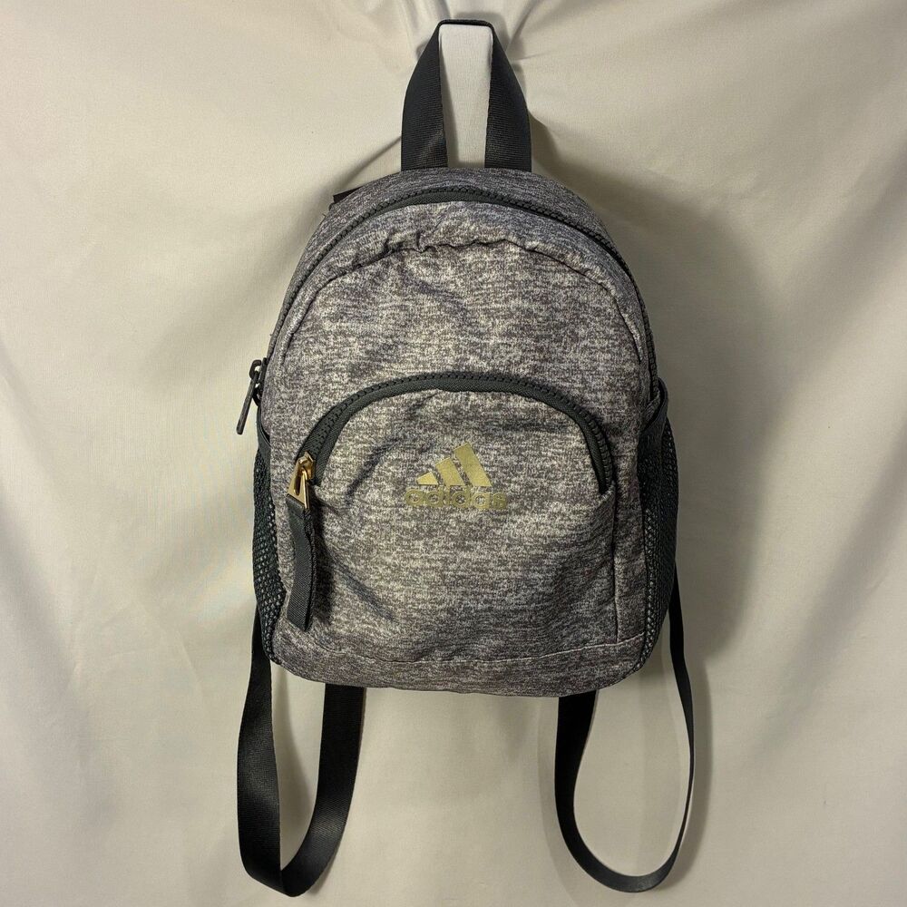Adidas Linear 3 Mini Backpack Gray with black trim